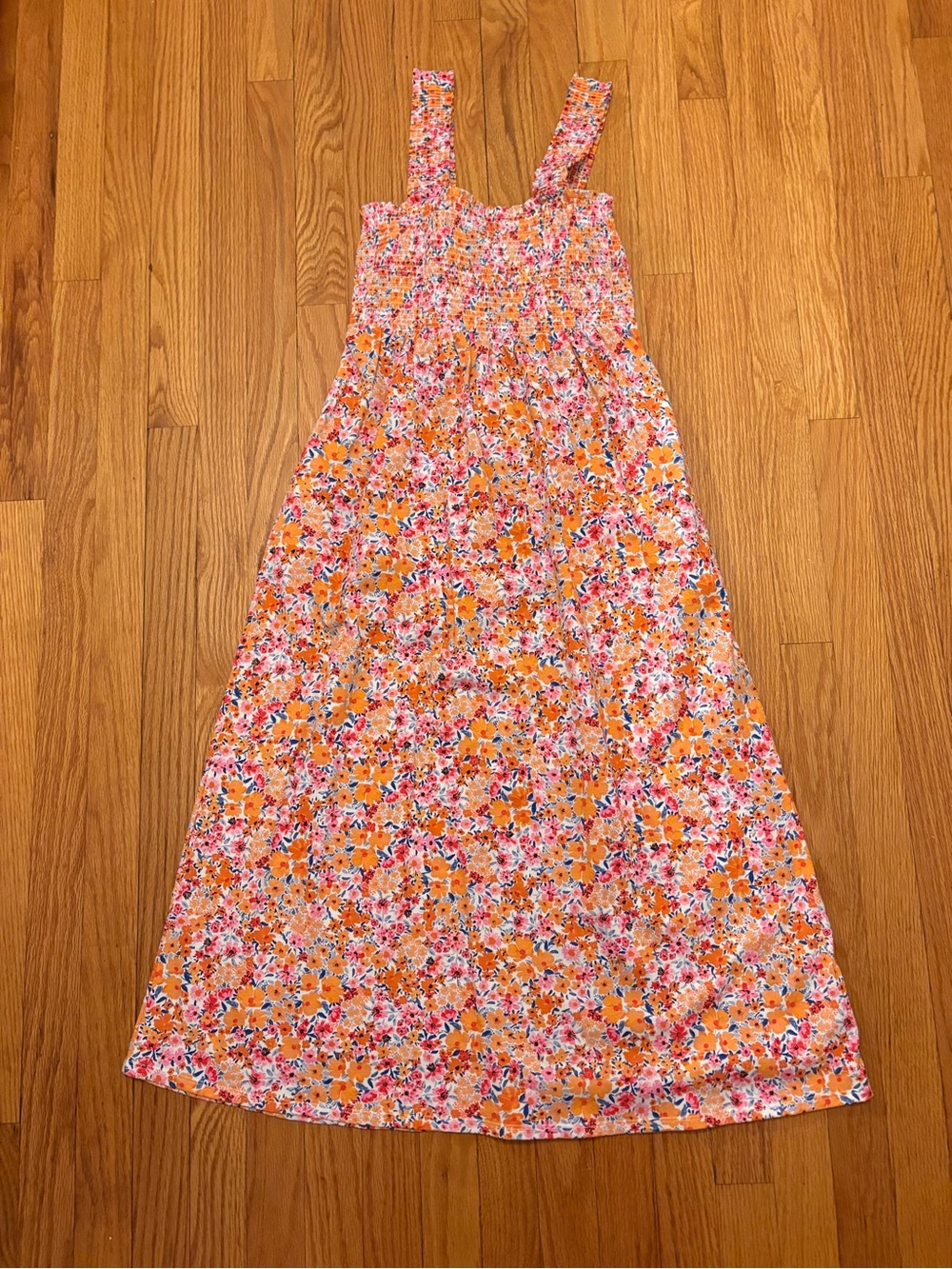 Old Navy Orange Floral Maxi Dress
